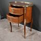 Small Kidney-Shaped Mahogany Chest of Drawers, Transition Style – Early 20th Century