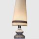 Large Vintage Ceramic "Fat Lava" and Chrome Floor Lamp, 1970s