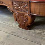 Pair of meridian in mahogany sculpted and plated mid-19th century