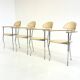 Set of yellow Marilyn Stiletto dining chairs Arrben Italy