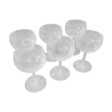 Set of 6 engraved crystal walking glasses