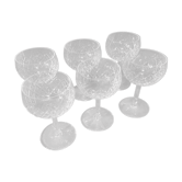 Set de 6 verres à pied en cristal gravé