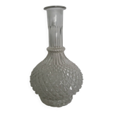 Vase carafe en verre décor pointe de diamant ananas
