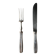 Alfénide cutting service consisting of a fork and a knife L27
