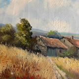 Tableau HST "Landscape with Poppies and Wheat Field" J. De Beaucourt (school).