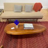 Table basse française "planche de surf", vers 1950