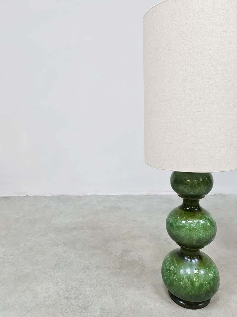 Vintage green ceramic bubble table lamp Kaiser Leuchten