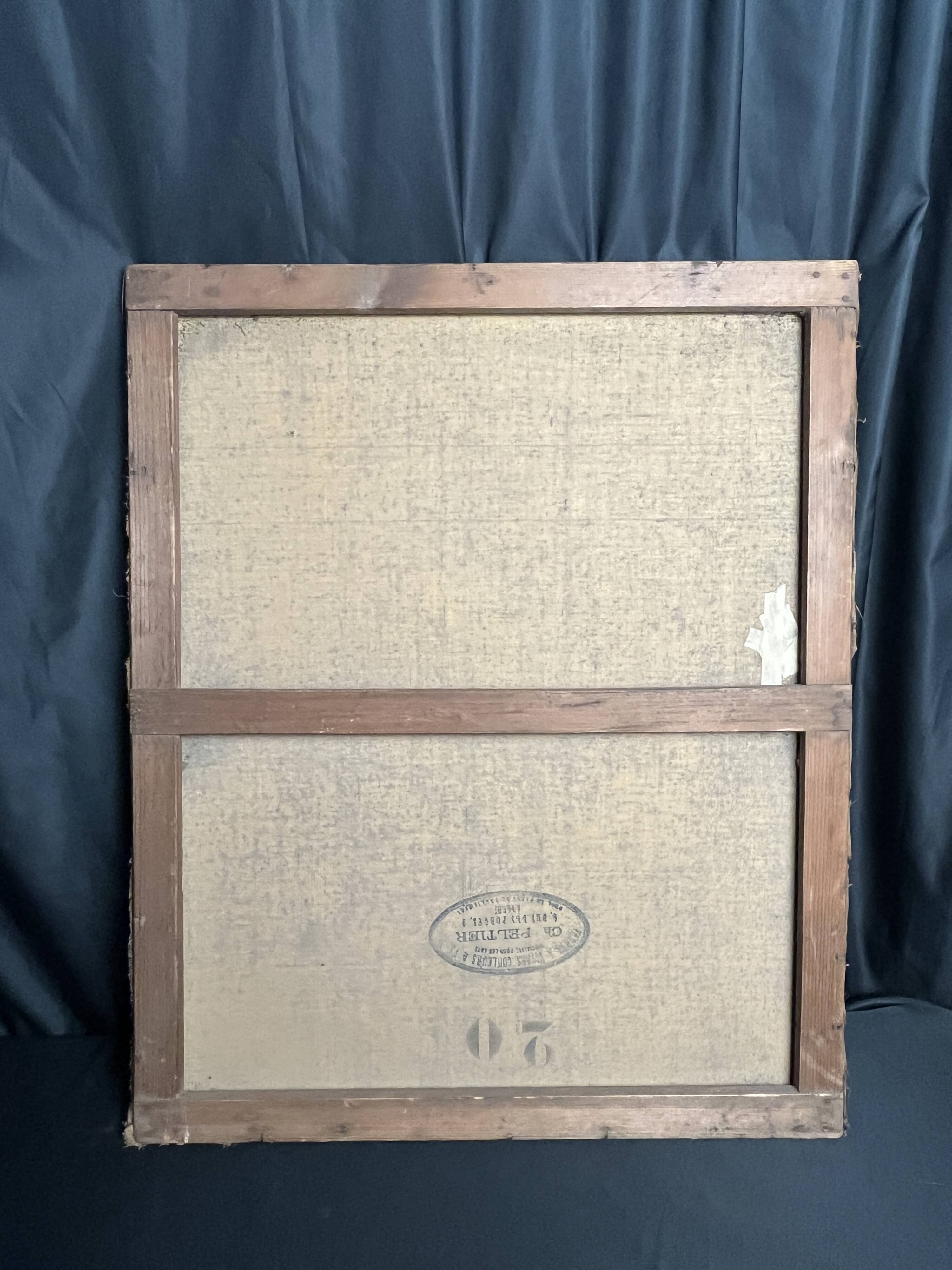 Huile sur toile portrait ancêtre signé A. Juliard daté XIXème