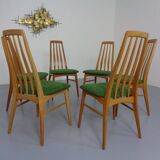 Eva dining chairs in teak by Niels Koeefoed for Hornslet Møbelfabrik, Denmark, 1960s, set of 6.