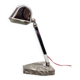 Lampe de bureau Art Déco française en chrome, années 1930