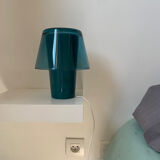 Blue glass table lamp