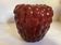 Raspberry vase, ceramic, burgundy brown.