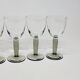 6 verres à vin vintage Bormioli Rocco en cristal gris strié