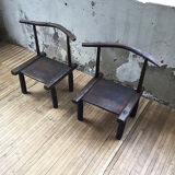Pair of Ivory Coast chairs 50s