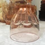 11 pink glasses and carafe