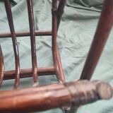 Dark rattan magazine rack