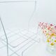 6 polka dot juice glasses in carrier