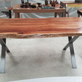 Table with raw solid top