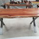 Table with raw solid top