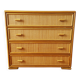 Vintage chest of drawers in light rattan