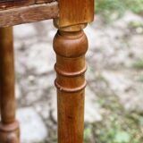 Solid wood table, one drawer, turned wood