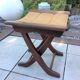 Tabouret  en bois paillé / vintage années 50-60