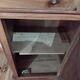 Antique Louis Philippe style bedside table in wood and marble
