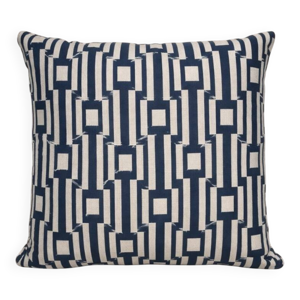 Coussin Motifs bleu et - tissu