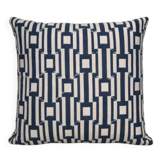 Cushion with Blue and White Patterns, Publisher's Fabric