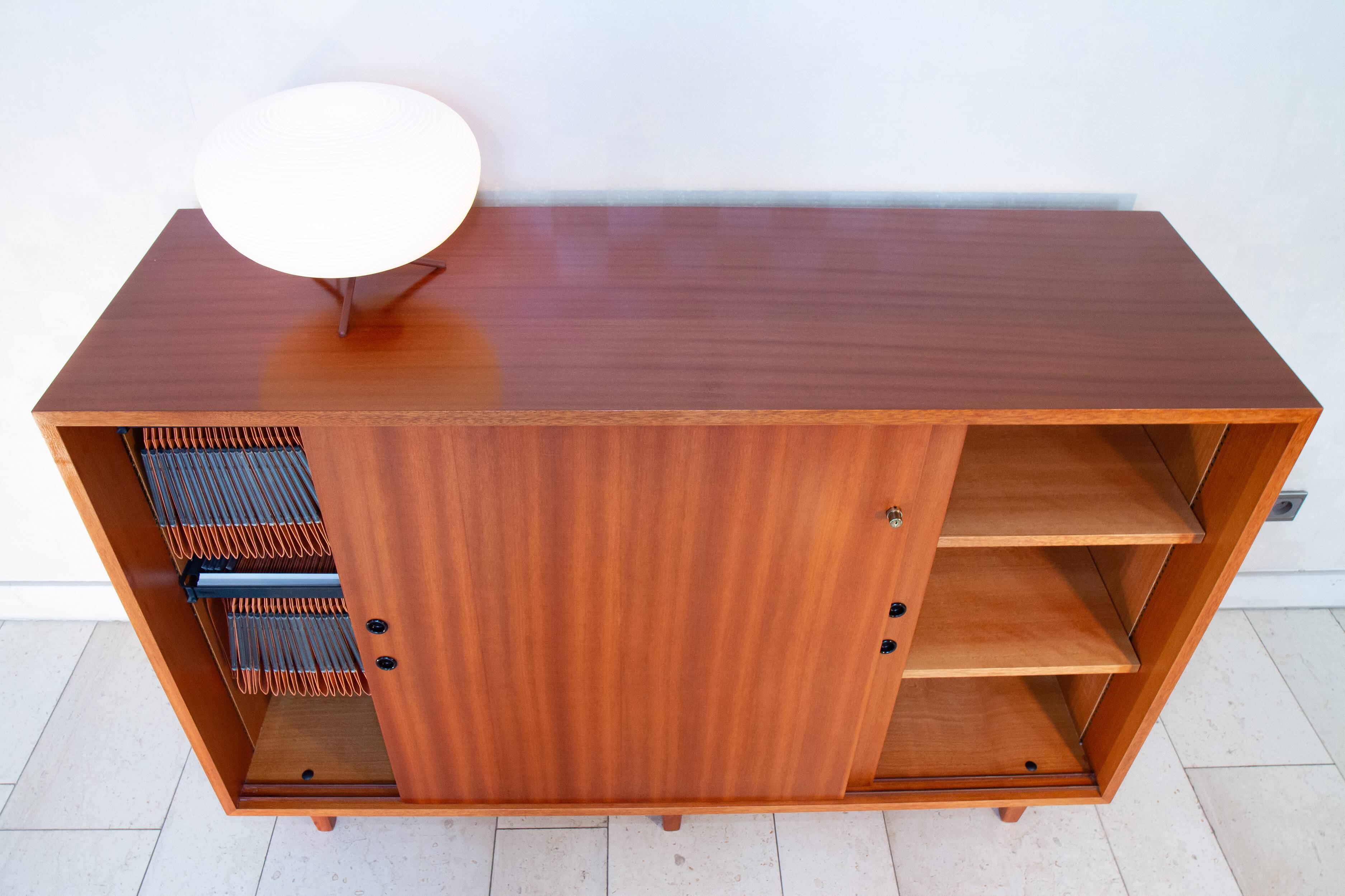 Burwood bookcase, mahogany and display case, 1976
