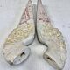 Large altar angel 42.5 cm plaster church statue sulphide eyes XIX