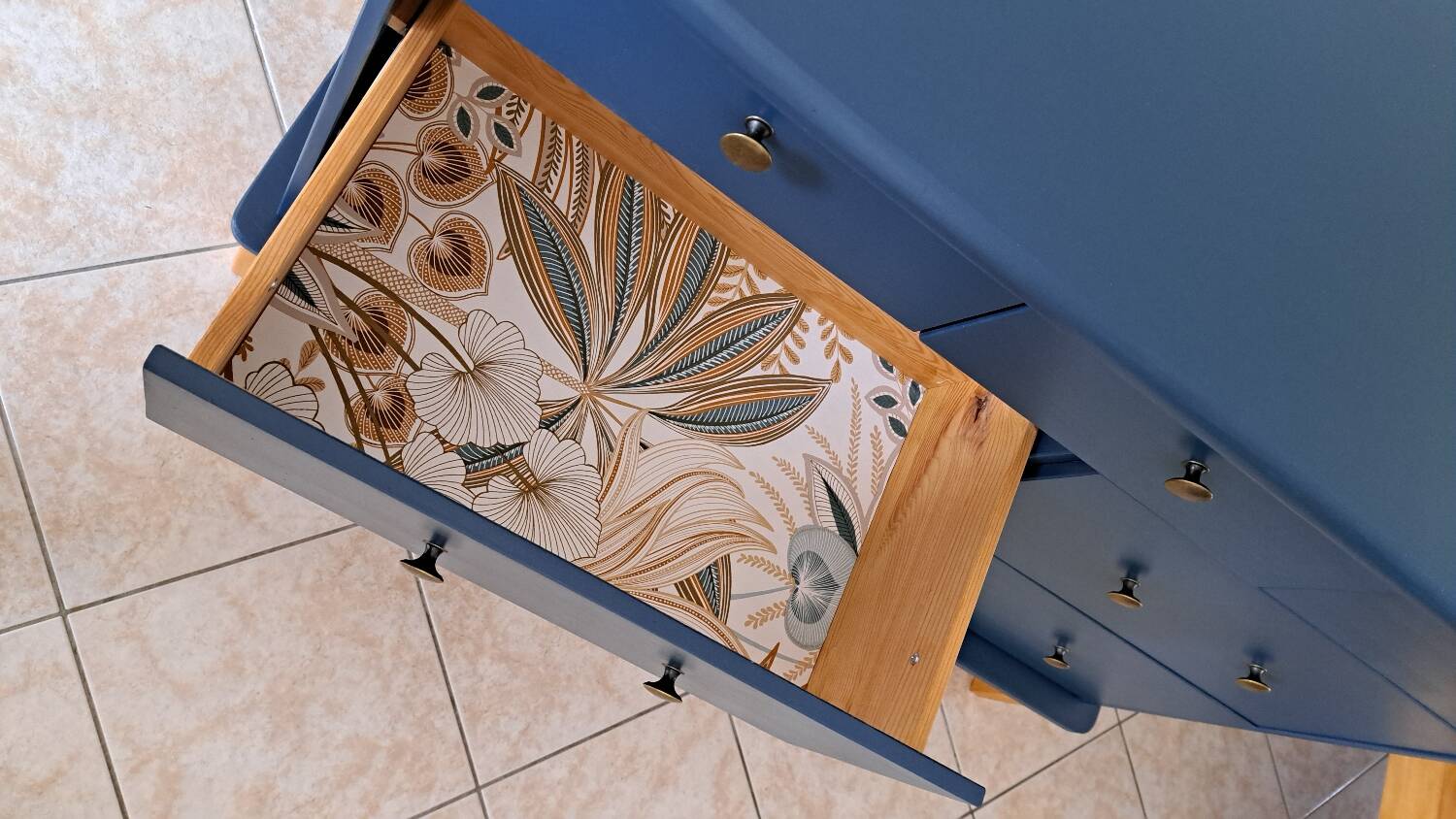 Large Rød Sødgren blue ganne chest of drawers