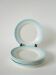 Set of 5 Tie & Dye Blue dessert plates, 1960