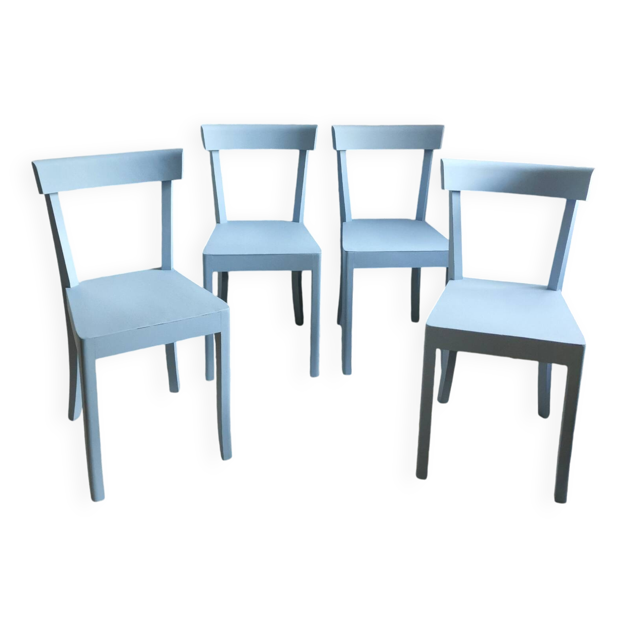 4 Blue Luterma Bistro Chairs