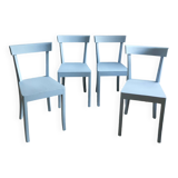 4 Chaises Bistrot Luterma bleu