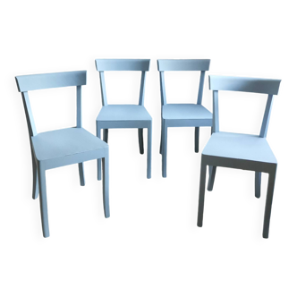 4 Chaises Bistrot Luterma bleu