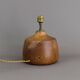 Pied de lampe en bois d'orme massif vintage années 50