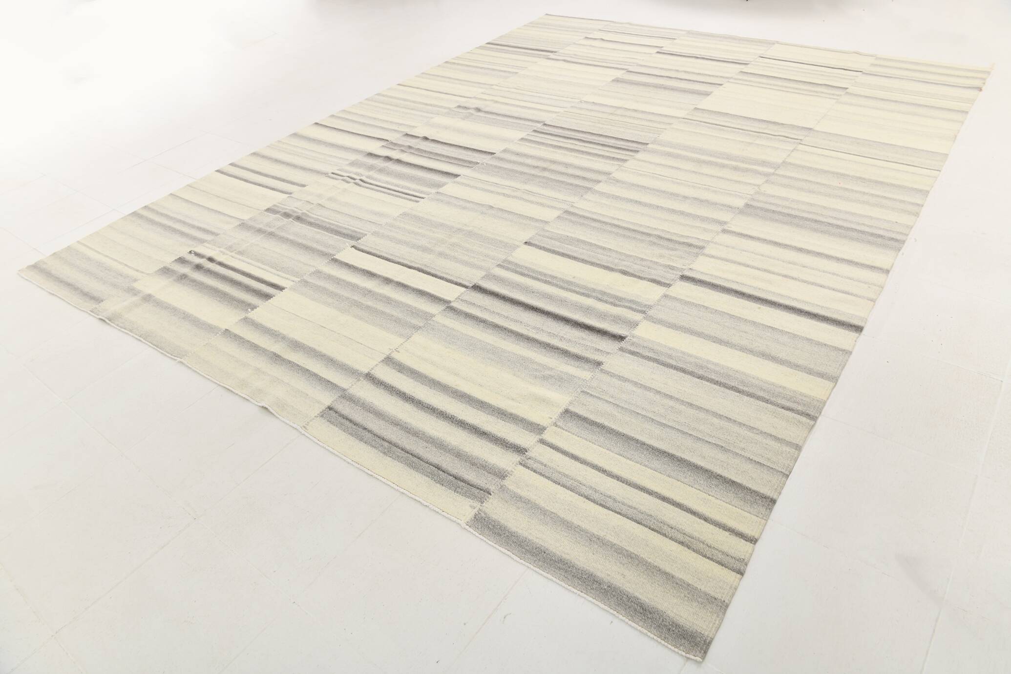 Mid Century Modern Large Vintage Kilim Rug, 307x396Cm