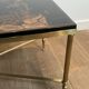 Neoclassical Brass Coffee Table with Lacquered Top Representing