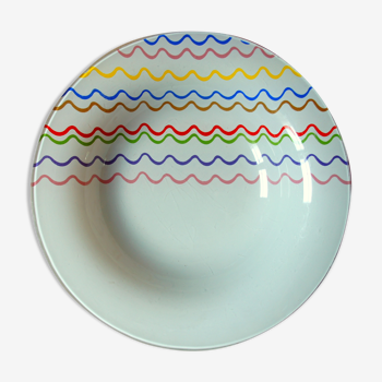 Assiette "wave" en pyrex vintage