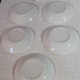 5 hollow plates Orchies Moulin des loups décor vegetables
