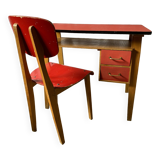 Vintage children's desk and chair from the 60s