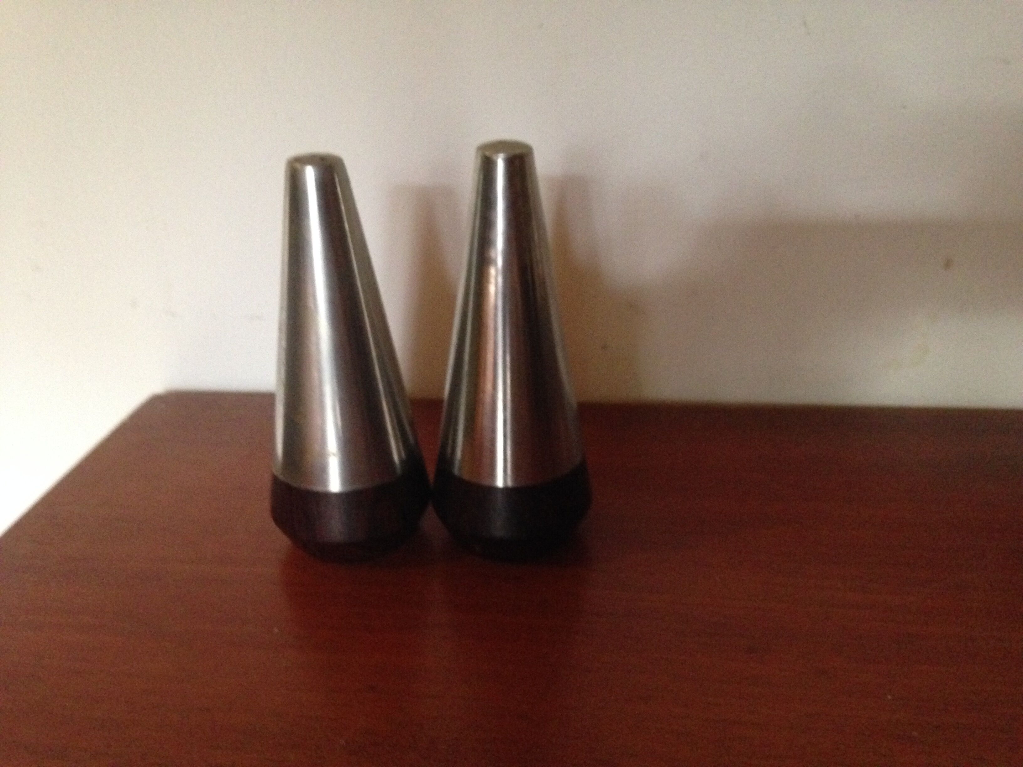 Scandinavian rosewood salieres and peppers by A.H.