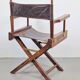 Vintage Director's Folding Chair in Wood and Leather, 1970s