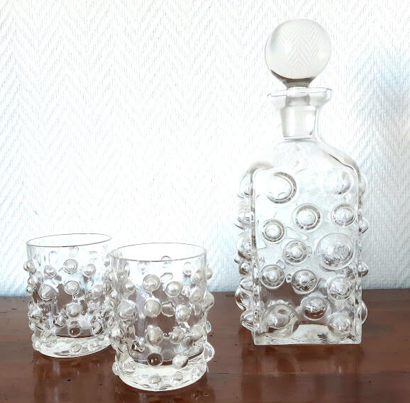 Whisky set with bubbles 1970