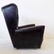 Howard Keith pair of black leather armchairs for HK Furniture