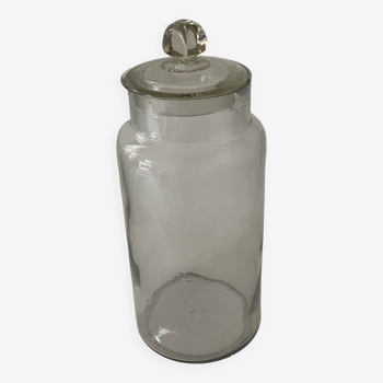 Ancien bocal de confiseur, verre épais