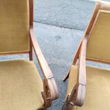 Pair of walnut armchairs period Consulate