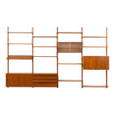 Poul Cadovius 4 bay teak Wall unit, 1960s