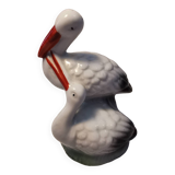 Porcelain figurine couple of storks